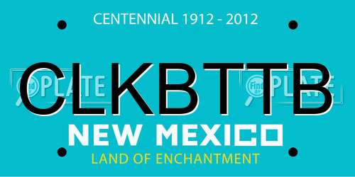 CLKBTTB New Mexico License Plate