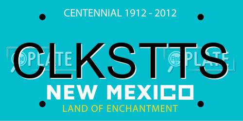 CLKSTTS New Mexico License Plate