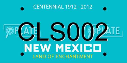 CLS002 New Mexico License Plate