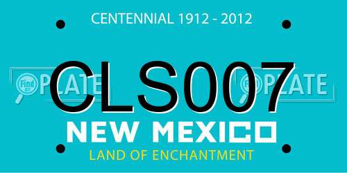 CLS007 New Mexico License Plate