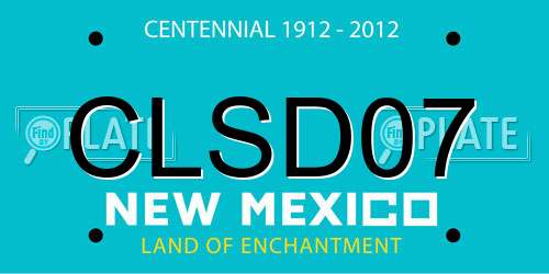 CLSD07 New Mexico License Plate