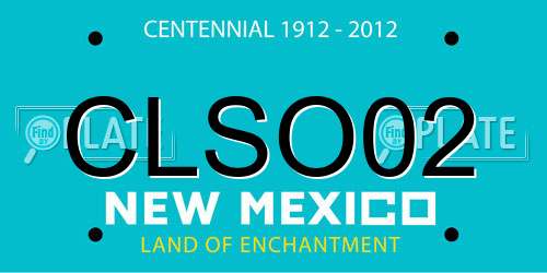 CLSO02 New Mexico License Plate