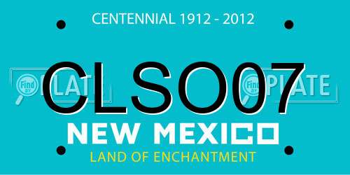 CLSO07 New Mexico License Plate
