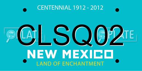 CLSQ02 New Mexico License Plate