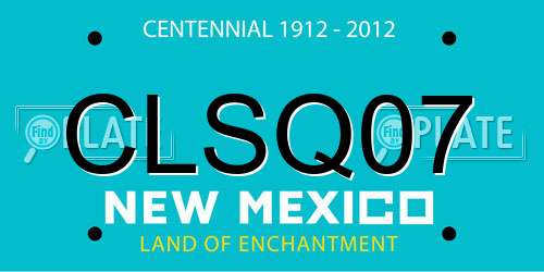 CLSQ07 New Mexico License Plate