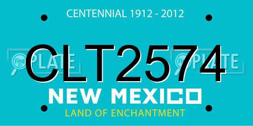 CLT2574 New Mexico License Plate