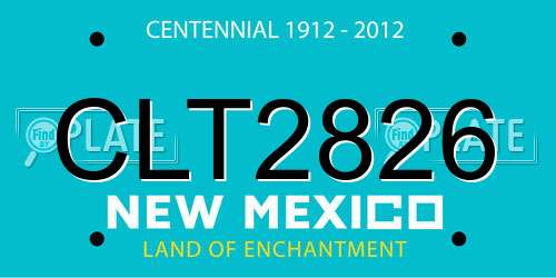 CLT2826 New Mexico License Plate
