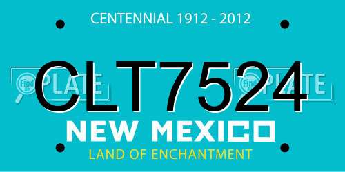 CLT7524 New Mexico License Plate