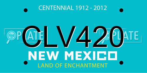 CLV420 New Mexico License Plate