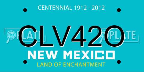 CLV42O New Mexico License Plate