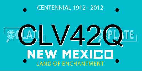 CLV42Q New Mexico License Plate