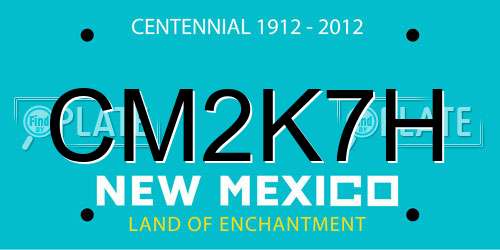 CM2K7H New Mexico License Plate