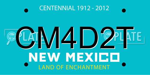 CM4D2T New Mexico License Plate