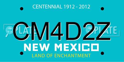 CM4D2Z New Mexico License Plate