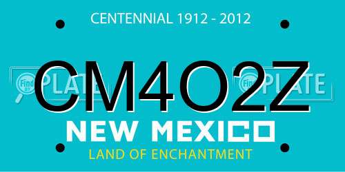 CM4O2Z New Mexico License Plate