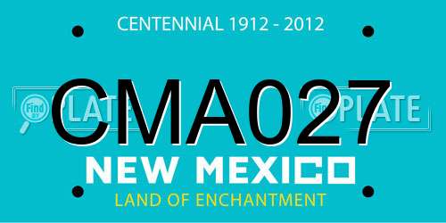 CMA027 New Mexico License Plate