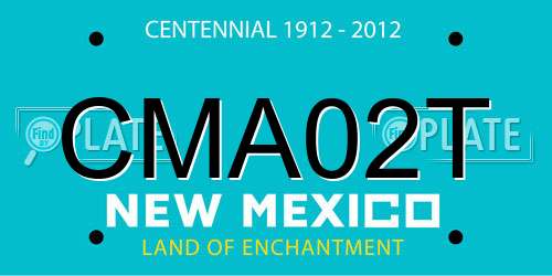 CMA02T New Mexico License Plate