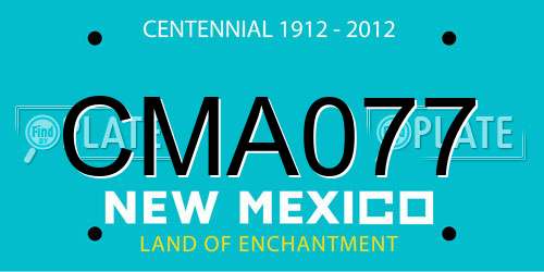 CMA077 New Mexico License Plate