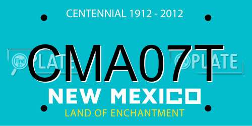CMA07T New Mexico License Plate