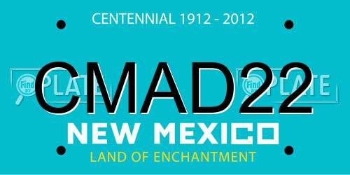 CMAD22 New Mexico License Plate
