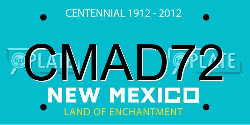 CMAD72 New Mexico License Plate