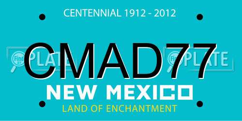 CMAD77 New Mexico License Plate
