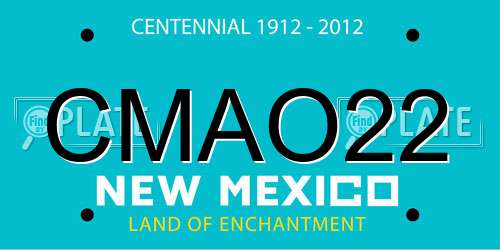CMAO22 New Mexico License Plate