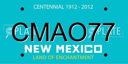 CMAO77 New Mexico License Plate