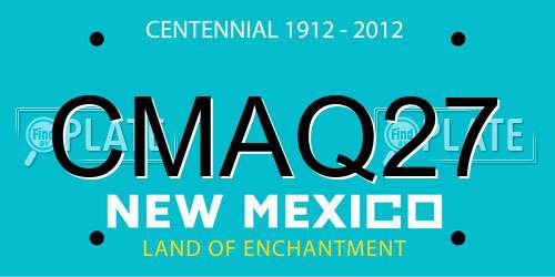 CMAQ27 New Mexico License Plate
