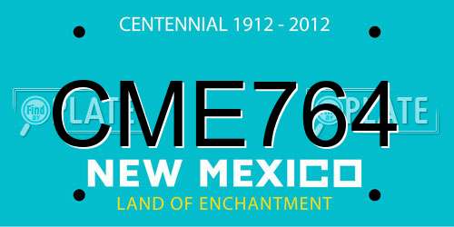 CME764 New Mexico License Plate