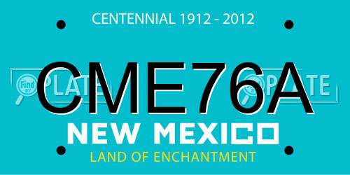 CME76A New Mexico License Plate
