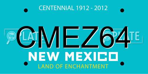 CMEZ64 New Mexico License Plate