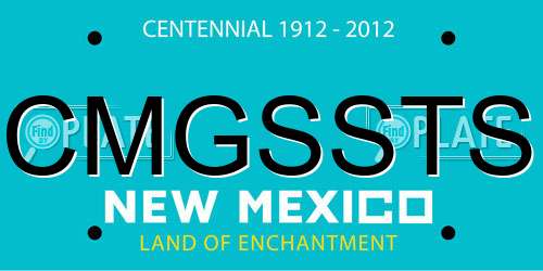 CMGSSTS New Mexico License Plate