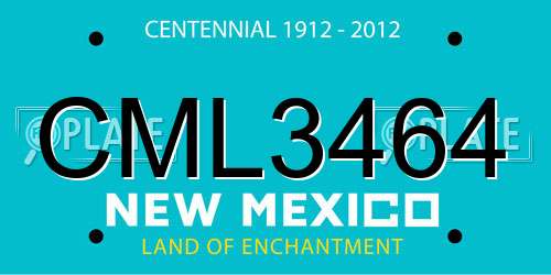 CML3464 New Mexico License Plate