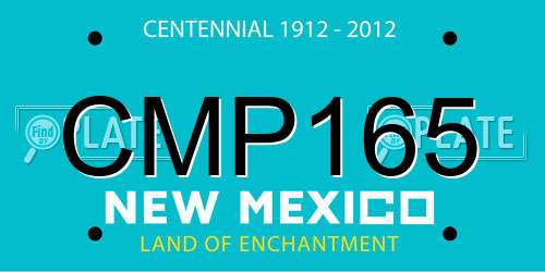 CMP165 New Mexico License Plate