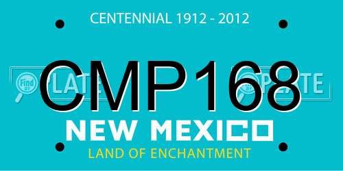 CMP168 New Mexico License Plate