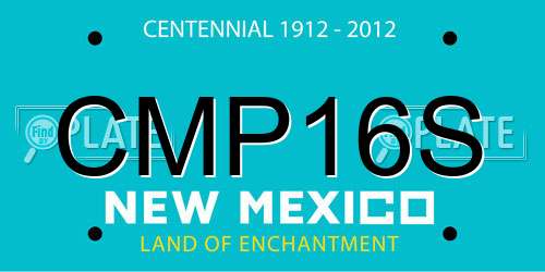 CMP16S New Mexico License Plate