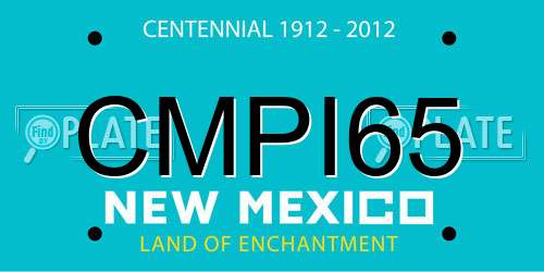 CMPI65 New Mexico License Plate