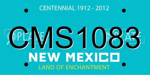 CMS1083 New Mexico License Plate