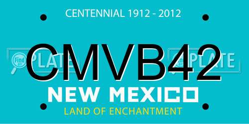 CMVB42 New Mexico License Plate