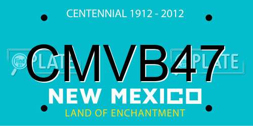 CMVB47 New Mexico License Plate