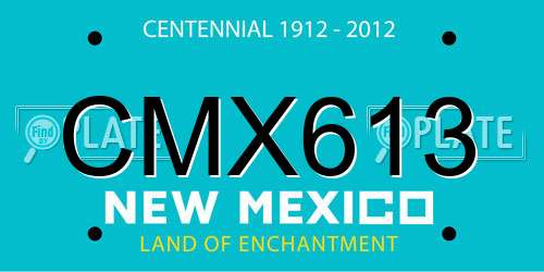 CMX613 New Mexico License Plate