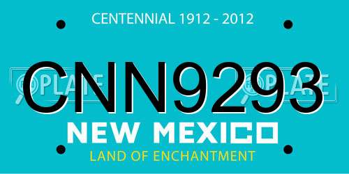 CNN9293 New Mexico License Plate