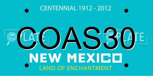 COAS30 New Mexico License Plate