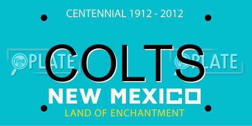 COLTS New Mexico License Plate