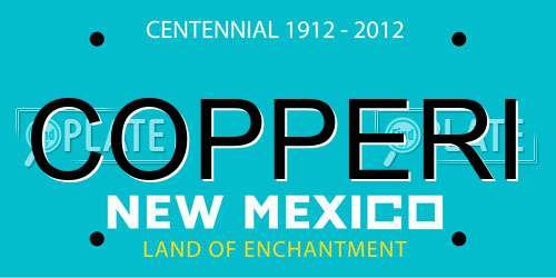 COPPERI New Mexico License Plate
