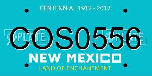 COS0556 New Mexico License Plate