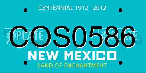 COS0586 New Mexico License Plate