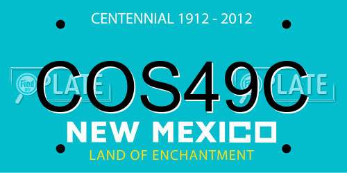 COS49C New Mexico License Plate