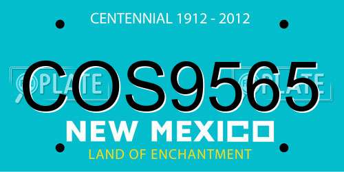 COS9565 New Mexico License Plate